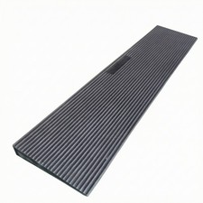 Wedge Ramp with Ridged Surface Slip-Resistant Sloped Access Mat Grooved