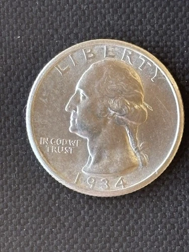 1934 WASHINGTON QUARTER GREAT BU COIN!!    #1