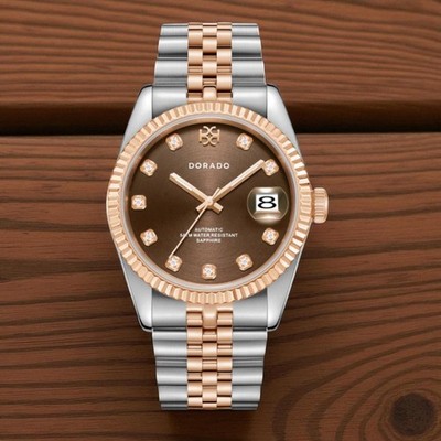 DORADO Rose Two Tone Timeless Watch | Chocolate | 31mm 