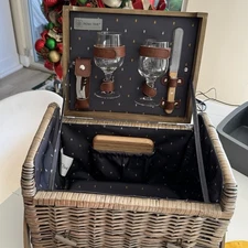 Anthology Collection Picnic Time Basket Wine Glasses Cheese Board BUILT TO LAST