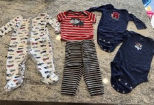 Carters Baby Boy 9 Months One Pieces, Shirt, And Pants, LOT OF FIVE ITEMS