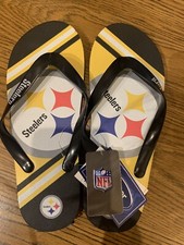 Pittsburgh Steelers XS EXTRA SMALL Flip Flop Shoes NEW Mens Womens