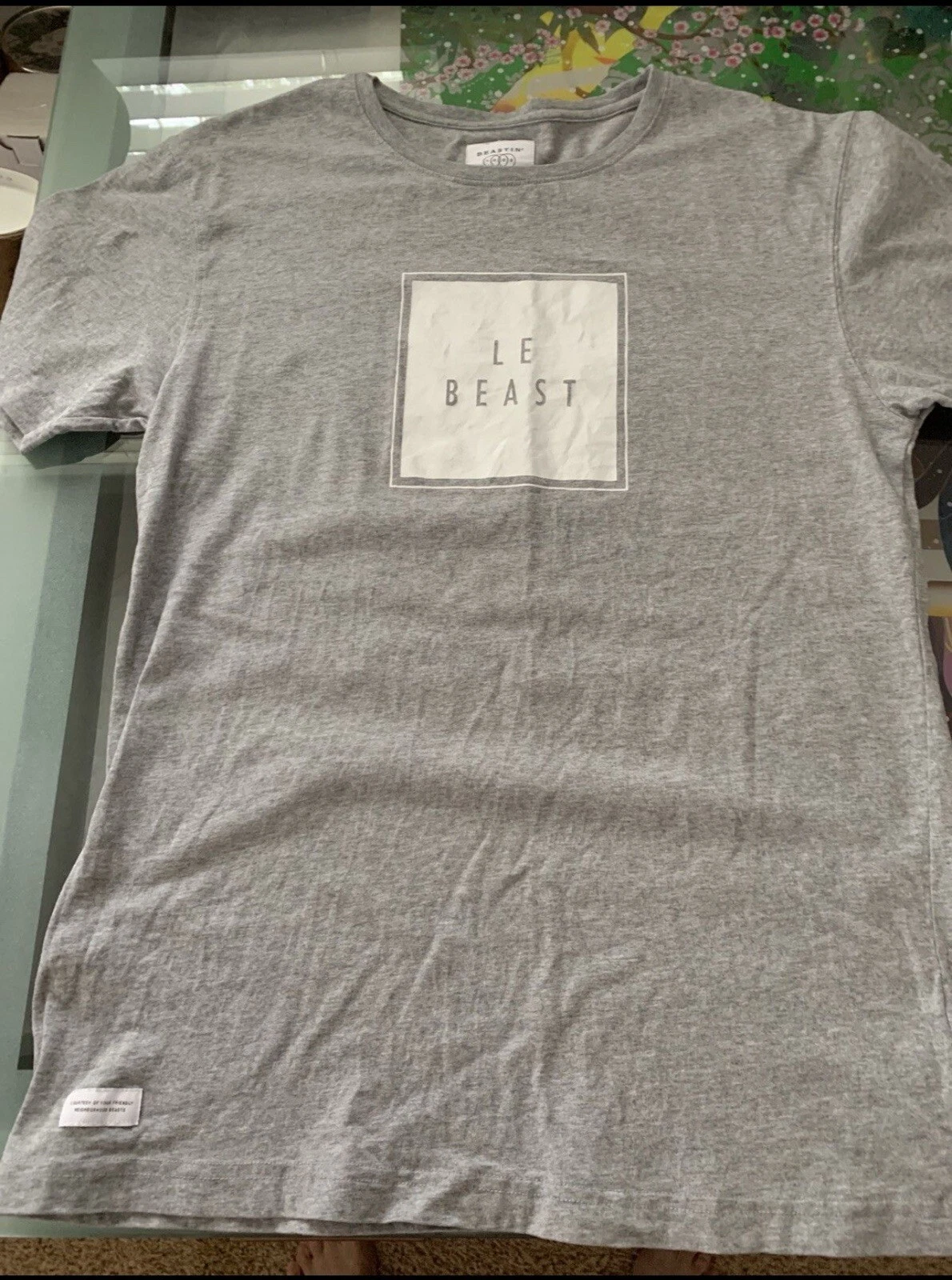 T shirt streetwear allemand Le Beast gris bruyère suprême taille grand