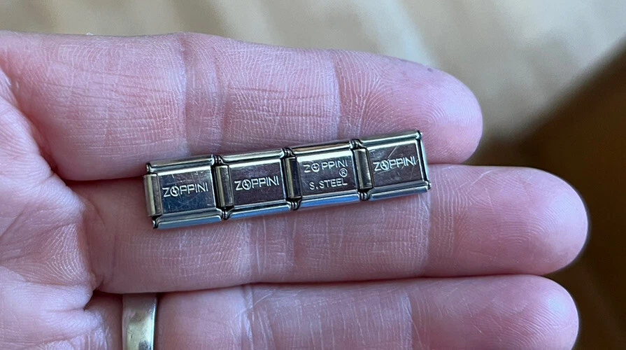 ZOPPINI Auténticos Dijes Vintage Acero Inoxidable Oro 18kt Foto 4 de 4