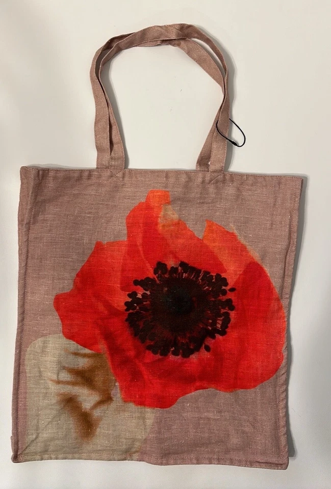 Nuevo Shopper de Tela Zara Rosa Espalda Flor Grande Foto 2 de 4