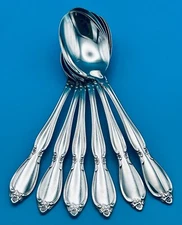 Set of 6 Oneida CHATELAINE Dessert Soup Spoons 6 3/4" Community Stainless