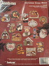 Janlynn Christmas Chums Ornaments Cross Stitch Kit 1993 Set of 18  140-08