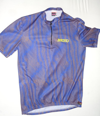 Briko Racing System Road Bike Bicycle Mountain Bike Jersey Size XXL in Blue