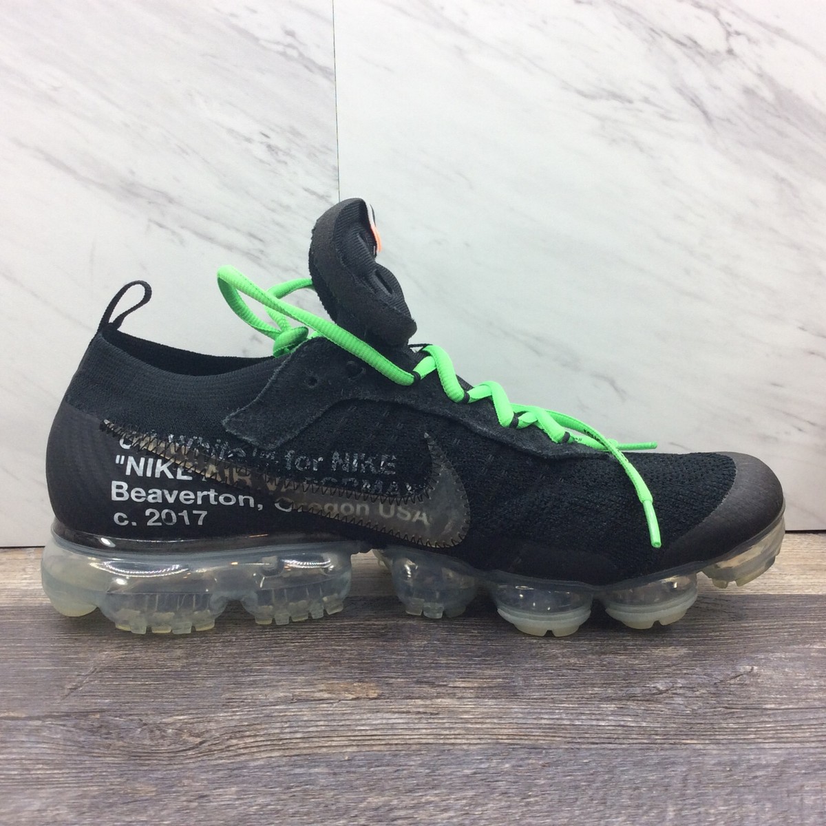 Nike Off-White VaporMax 2017 ブラック29cm Size 7.5 - Nike Air VaporMax x OFF-WHITE The Ten 2017 With