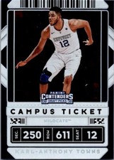 2020 Panini Contenders Draft Picks #36 Karl-Anthony Towns Campus Ticket