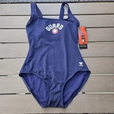 TYR women's Guard  Solid Navy Tank One Piece Swimsuit Sz 8 New