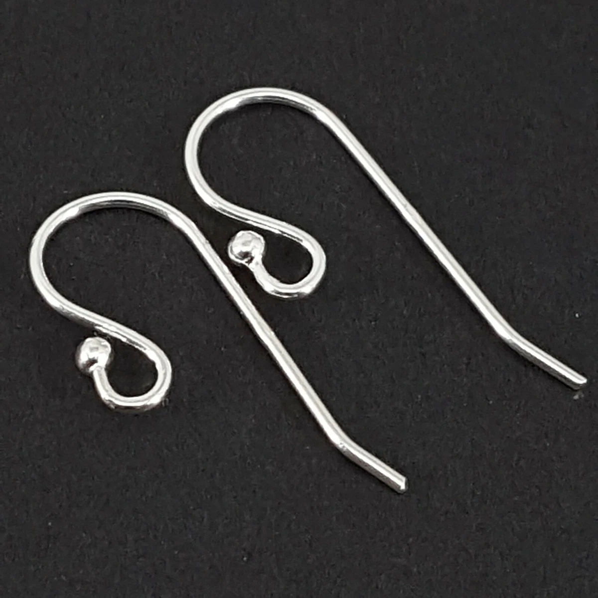 Earring Hooks Solid Wire 925 Sterling Silver 1 - 50 Pairs For Jewellery  Making