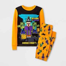 Boys' Minecraft 2pc Pajama Set - Orange
