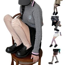 Womens Winter Knee High Long Socks Striped Knee Socks Leg Sleeve Ankle Warmers