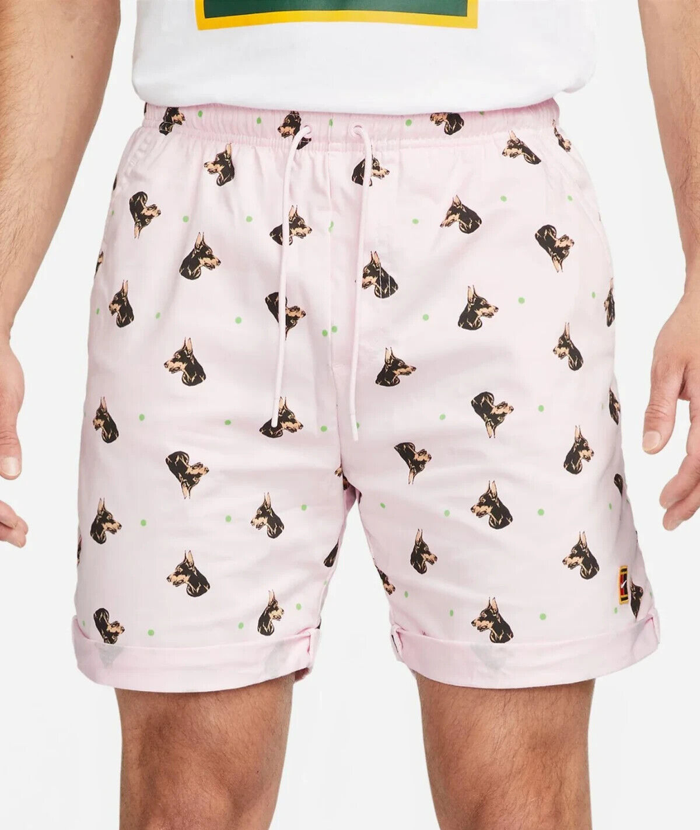 Nike Tennis Court Dri-FIT Printed Shorts 'Pink/Doberman Nike Tennis Court Dri-FIT Printed Shorts 'Pink/Doberman
