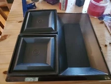 Vintage Tupperware Black Appetizer tray, chips and dip