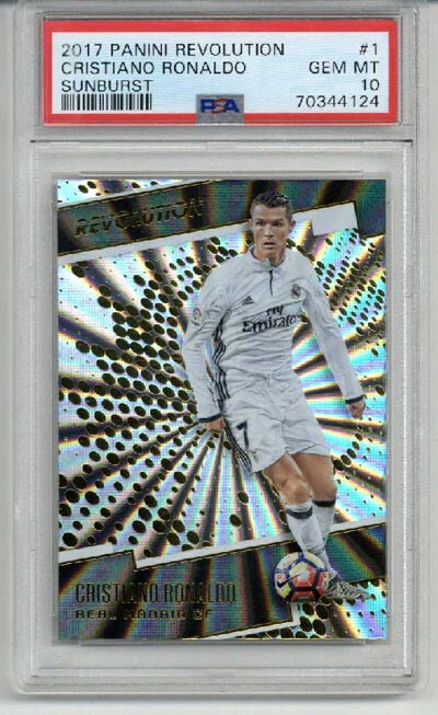 2017 PANINI REVOLUTION SUNBURST #1 CRISTIANO RONALDO REAL MADRID PSA 10 LOW POP