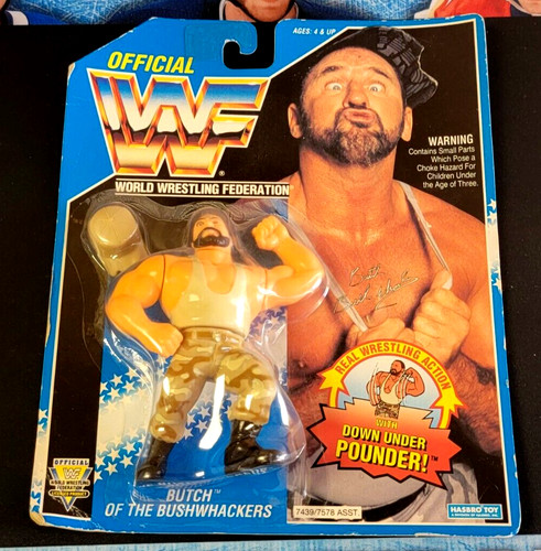 Vintage Hasbro WWF Butch of the Bushwhackers Serie...