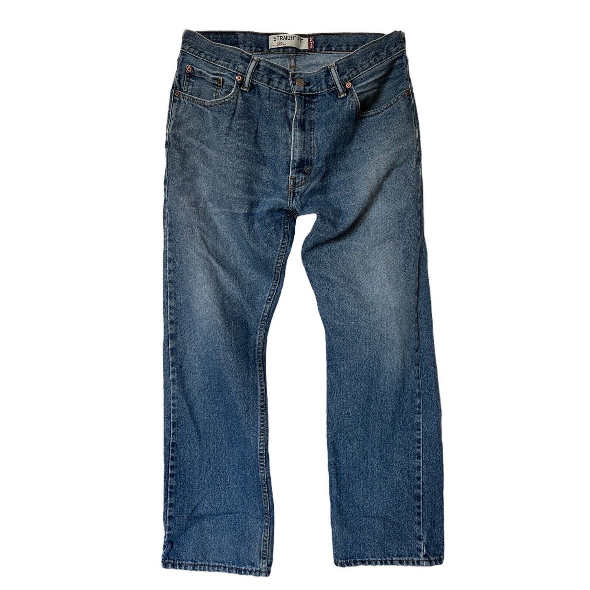 Levi's 505 Blue Jeans Mens 34 x 30 Straight Fit Cotton | eBay