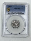 1943 D 10C PCGS MS66+FB Mercury Dime