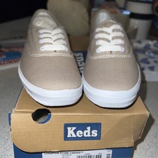 Keds champion stone canvas women  s sneakers 8S. NIB-Vintage