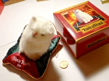 Fancy Feast 1999 Douglas Co Cloth Cat on pillow with box Christmas Ornament
