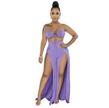 Purple two piece set pants XL