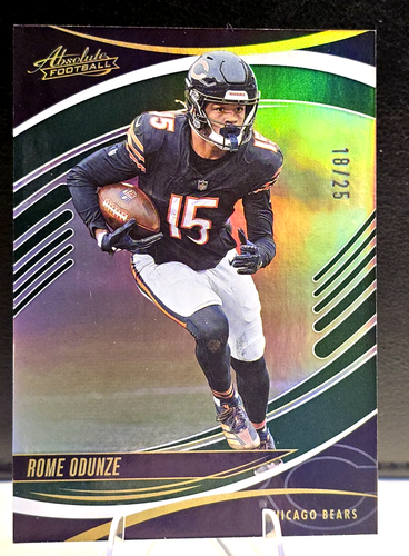 2025 Absolute Rome Odunze Green Spectrum /25 Chicago Bears | eBay