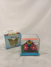 Solar Powered Butterfly Dome Motion Toy Car Dashboard Garden Decor   NIB