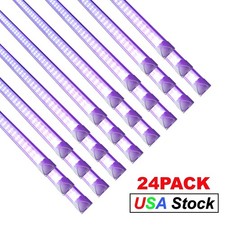 24PC 40W UV Led Black Light Bar, T8 Integrated 4Foot Linkable Blacklight Fixture