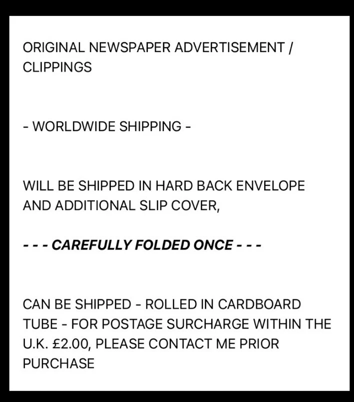 Eric Clapton Live Tour 2026 Exclusive UK Newspaper Advert Poster