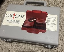 CLIK CASE Plastic Cassette GREY Holds 16 Tapes Cases