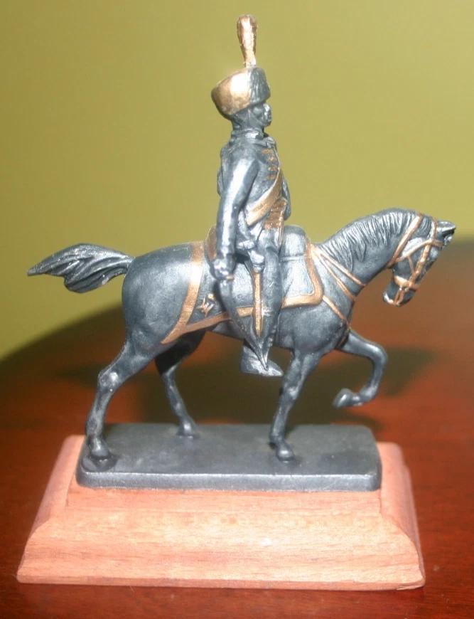 JUGUETE PLOMO SOLDADO CALVARIO MONTADO SOBRE PLATAFORMA DE MADERA 54mm metal Foto 2 de 4