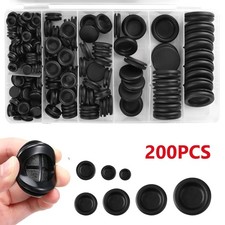 200pcs Rubber Grommet Assortment Sheet Metal Auto Body Firewall Hole Plug Kit