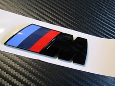 BMW M Sport Logo Badge Piano Black Lightweight ABS Round Small Size Used