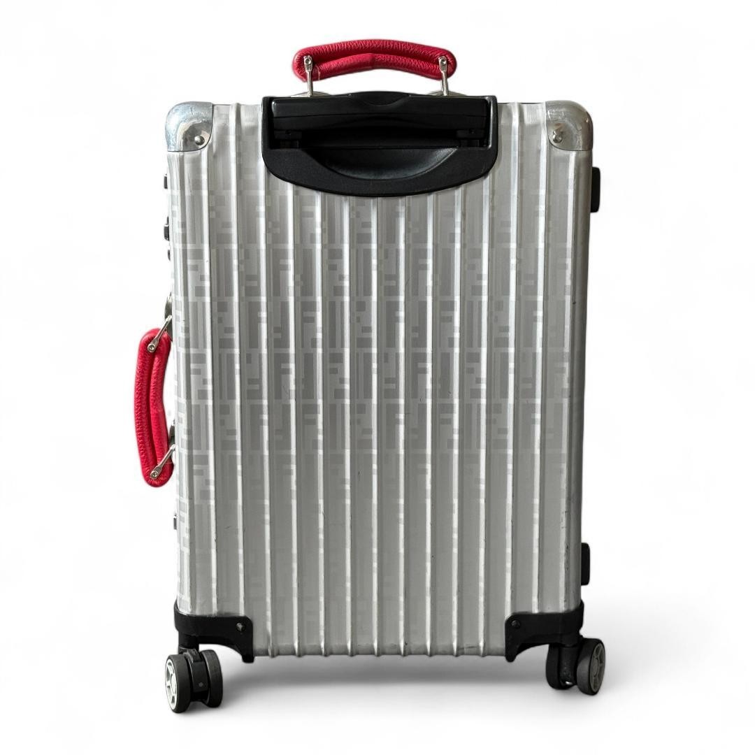 RIMOWA x FENDI Zucca Monogram Carry Case Silver H 18.8 x W 14.1 x