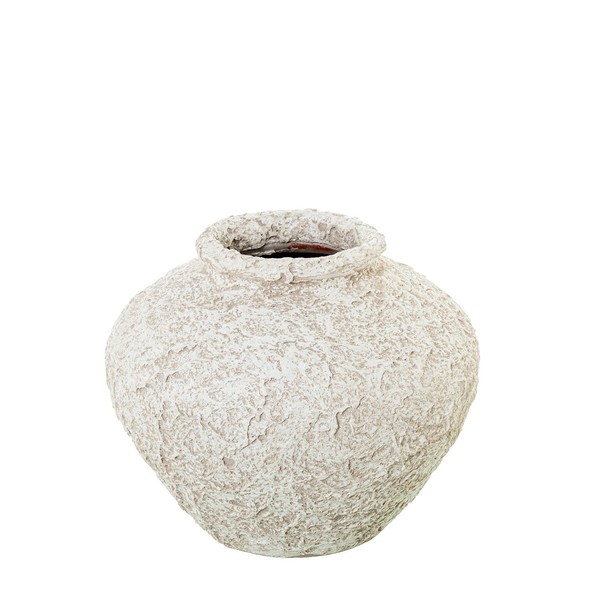DRW Tischvase, Keramik, Weiß, Rustikal, 28 X 28 X 30 Cm-image
