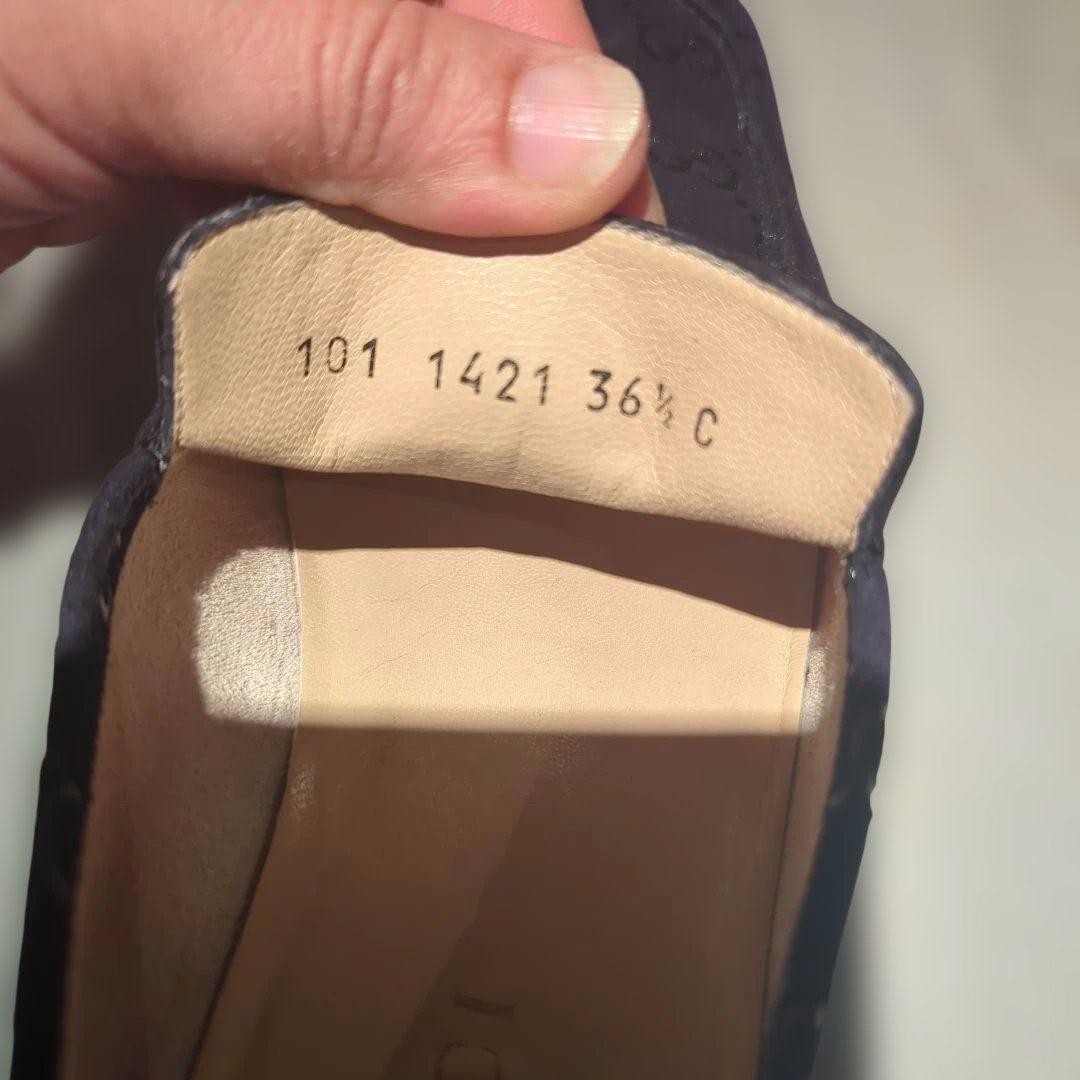 GUCCI Women's Loafers GG Suede Navy EU36.5/US6.5 120232c thumbnail 22