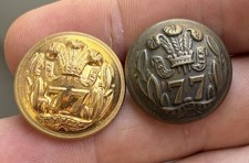 Victorian 77th Regiment Of Foot Military Uniform Buttons - 25mm