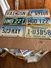 Lot # 1 Of 6 License Plates Different States 2021 Or Older