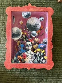 Scott Lyon Desert Disco Frida 2023 Signed Framed Shadow Box Collage 8x6x2