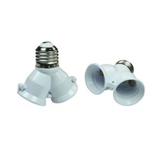 2 In 1 E26 E27 Light Socket Splitter Adapter Dual Light Bulb Adapter 2 Standard