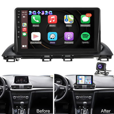 CAR ANDROID 15.0 MULTIMEDIA RADIO PLAYER FOR MAZDA 3 AXELA 2014-2019 GPS 2 DIN