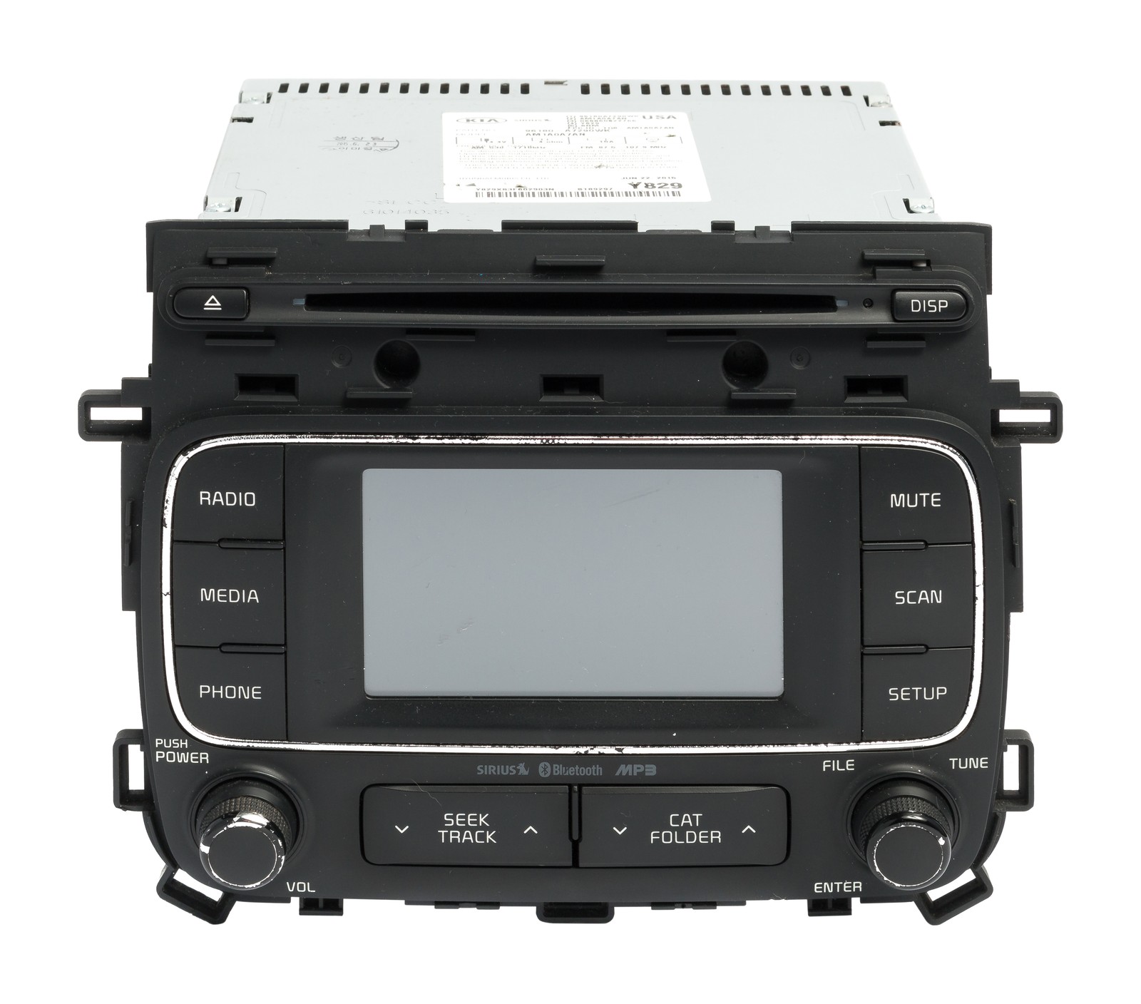 2015-2016 Kia Forte AM FM Sirius XM Bluetooth MP3 w Single-Disc CD 96180-A7290WK