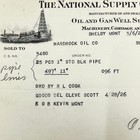 1926 National Supply Co Midwest Oil & Gas Supplies Letterhead Shelby Mt Ab5