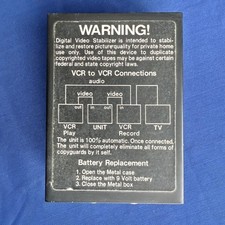 Digital Video Stabilizer VCR to VCR Connections