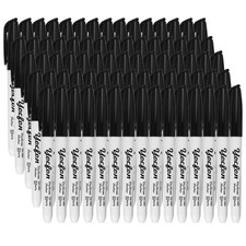 148 PCS Black Dry Erase Markers Bulk Fine Tip Low Odor Whiteboard School Pot