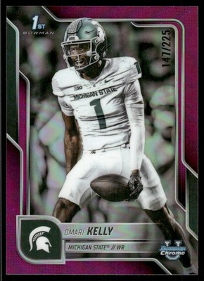 2025 Bowman Chrome University Fuchsia Refractors #38 Omari Kelly /225 - FB