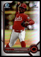 2022 BOWMAN DRAFT CHROME REFRACTOR KENYA HUGGINS RC CINCINNATI REDS #BDC-140 1ST