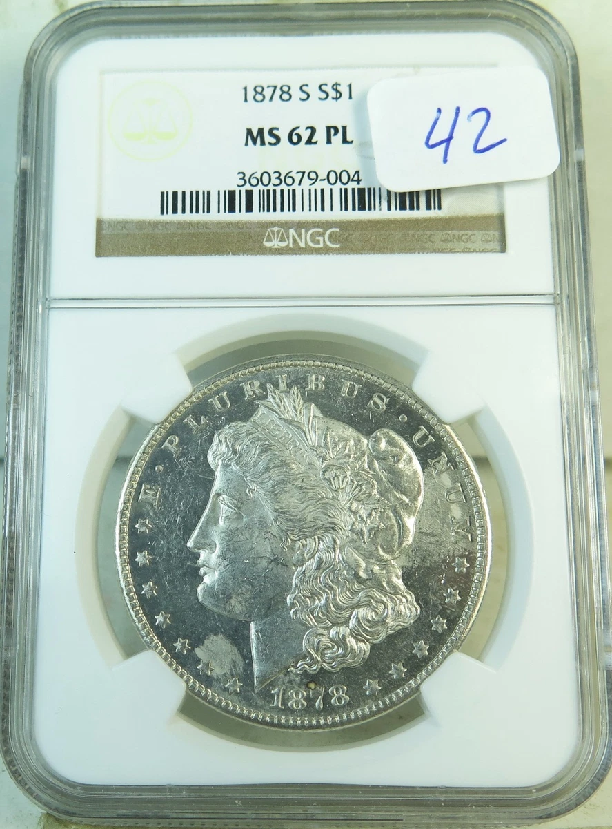 Uncirculated Silver 1878 Year Morgan US Dollars (1878-1921) for